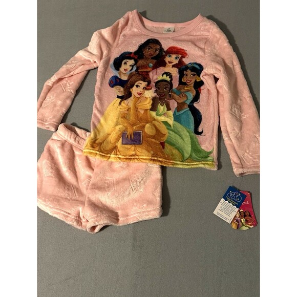 Disney Other - Disney Girls' Princess 2-Piece Fleece Pajamas Set Size 6 NWT Pink